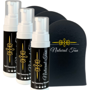 Natural Tan Mousse 3x inclusief handschoen