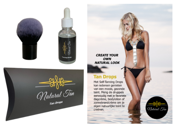 Natural Tan Drops inclusief handschoen of Kwast